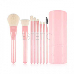 Набір пензлів для макіяжу Docolor DC0814 Cherry Pink (8 шт), в тубусі