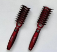 Щетка для волос Salon Professional продувная щетина и нейлон, красная 216.71G, 225 мм
