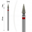 Фреза алмазная для ногтей Mart 1М-001/1 Конус тупой Red 3x7