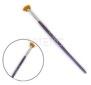 Пензлик Synthetic #06 CREATOR для вій віяло, синя ручка