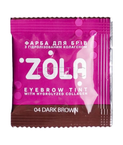 Краска для бровей ZOLA Eyebrow Tint с коллагеном 04 Dark Brown (тёмно-коричневый), 5 мл