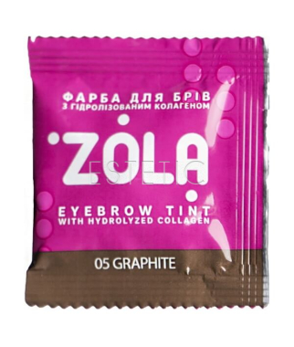 Фарба для брів ZOLA Eyebrow Tint з колагеном 05 Graphite (графіт), 5 мл