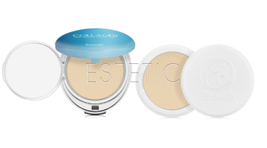 Компактная пудра Enough Collagen Hydro Moisture Two Way Cake №21, с сменным блоком 13+13 г