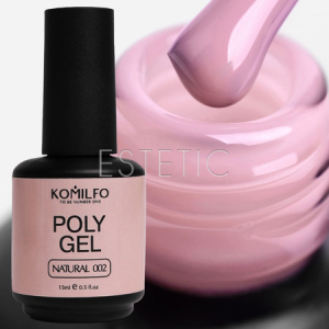 Гель Komilfo PolyGel Natural 002 натурально-розовый пастельный, 15 мл