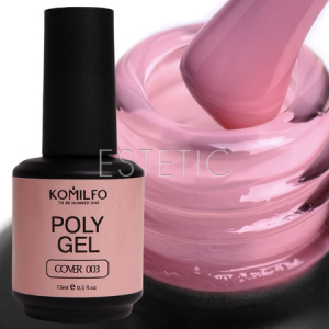 Гель Komilfo PolyGel Cover 003 пастельно-розовый, 15 мл