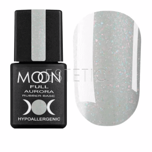 Камуфлююча база з мікроблиском MOON FULL AURORA Shimmer Rubber Base №2004, 8 мл