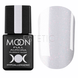 Камуфлююча база з мікроблиском MOON FULL AURORA Shimmer Rubber Base №2008, 8 мл