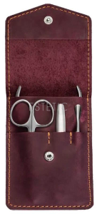 Маникюрный набор RAIZ 4 предмета бордо