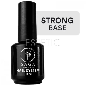SAGA Professional Rubber Base STRONG - Каучукова база для гель-лаку STRONG, 15 мл