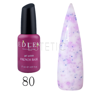 EDLEN French Base Candy №80 - Френч база (молочный лилово-синий микс), 17 мл