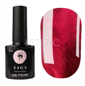 SAGA Professional CAT SHINE №13 CHERRY - Гель-лак кришталева кішка №13 (вишневий), 8 мл
