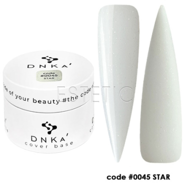 База кольорова DNKa Cover Base #0045 Star, молочний опал з срібним шиммером, 30 мл