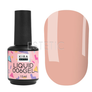 Рідкий гель Kira Nails Liquid Gel 006 (рожево-бежевий), 15 мл