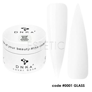 Акрил-гель DNKa Acryl Gel #0001 Glass, прозорий, 30 мл