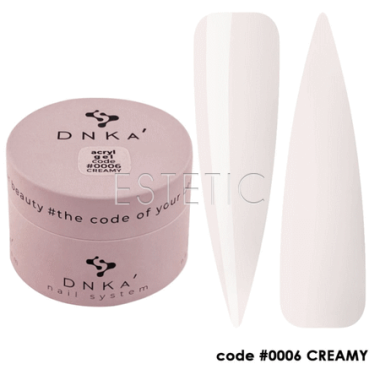 Акрил-гель DNKa Acryl Gel #0006 Creamy, кремовий, 30 мл