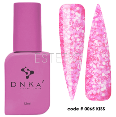 DNKa Cover Base #0065 Kiss - Кольорова база маршмеллоу, рожевий мармелад, 12 мл