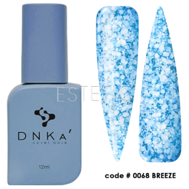 DNKa Cover Base #0068 Breeze - Кольорова база маршмеллоу, блакитний мармелад, 12 мл