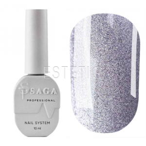 SAGA Professional CAT SHINE Silver - Гель-лак кришталева кішка Silver (срібло), 8 мл