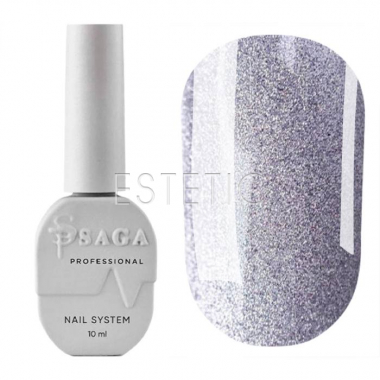 SAGA Professional CAT SHINE Silver - Гель-лак хрустальная кошка Silver (серебро), 8 мл