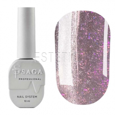 SAGA Professional CAT SHINE №08 - Гель-лак хрустальная кошка №08 (коричнево-розовый), 8 мл