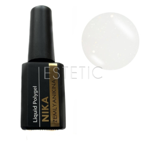 Рідкий акригель Liquid Polygel White Opal Nika Zemlyanikina, молочний опал,15 мл