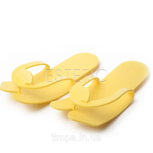 Тапки-в'єтнамки одноразові, ізолон кремові, 5мм, 10 пар