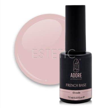 Камуфлююча база ADORE French Base №03 nude, натуральний холодний беж, 7,5 мл