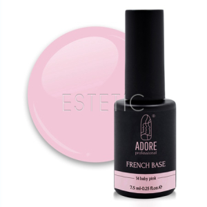 Камуфлирующая база ADORE French Base №14 baby pink, светло-розовый, 7,5 мл