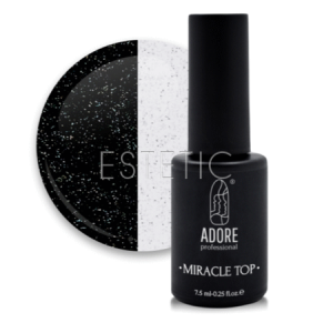 Топ для гель-лака ADORE Miracle Top №4, прозрачный с серебристым шиммером, 8 мл