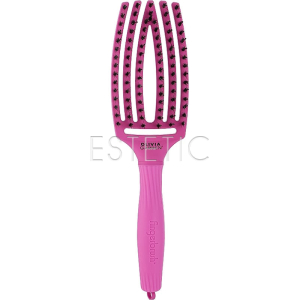 Масажна щітка Olivia Garden Finger Brush bright pink продувна нейлон+щетина