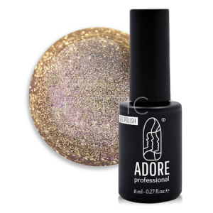 Гель-лак ADORE Gel Polish cat's eye №460 caracal, пісчано-коричневий, кришталеве  кошаче око, 8 мл