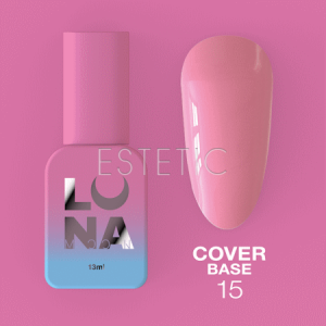 База LUNA Cover Base №15 камуфлююча, ніжно-рожевий, 13 мл
