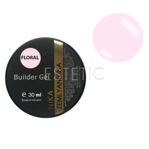 Камуфлирующий гель Nika Zemlyanikina Builder Gel Floral прозрачно-розовый, 30 мл