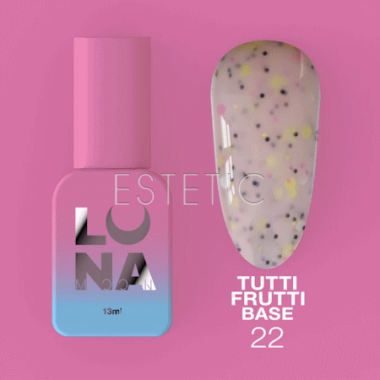 База Luna Tutti Frutti Base №22 молочно-бежевая с разноцветными вкраплениями, 13 мл