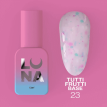 База Luna Tutti Frutti Base №23 молочно-рожева з різнокольоровими вкрапленнями, 13 мл