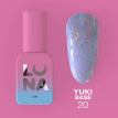 База Luna Yuki Base №20 йогуртовый голубой с разноцветной поталью, 13 мл