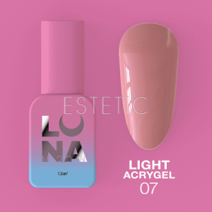Жидкий гель Luna Light Acrygel №7 розовый нюд, 13 мл