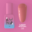 Жидкий гель Luna Light Acrygel №8 розово-персиковый, 13 мл