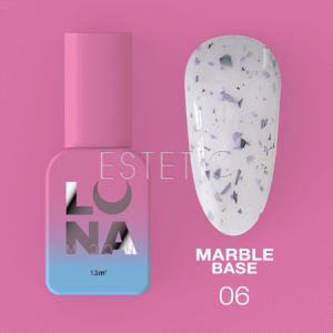 База Luna Marble Base №06 молочная с черной крошкой, 13 мл