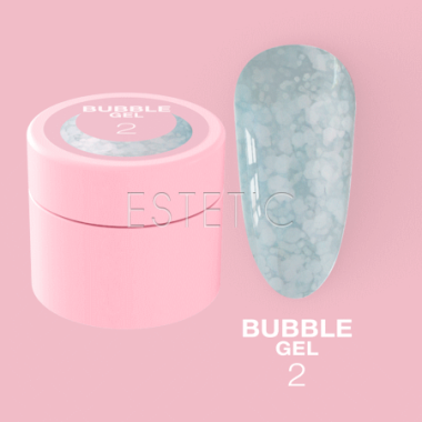 Гель Luna Bubble Gel №02 бело-голубой мармелад, 5 мл
