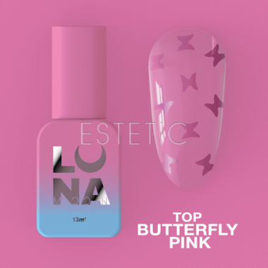 Топ LUNA Top Butterfly Pink с розовыми бабочками без липкого слоя, 13 мл