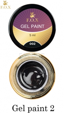 F.O.X Gel Paint №002 - Гель-краска (черный), 5 мл
