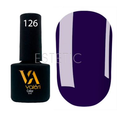 Гель-лак Valeri №126 темный сине-фиолетовый индиго, 6 мл