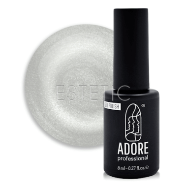 Гель-лак ADORE Gel Polish cat's eye M-05 кришталева кішка, срібло, 8 мл