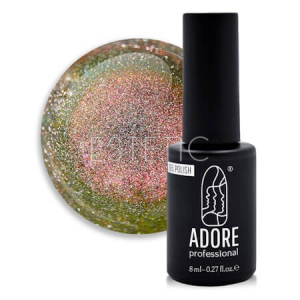 Гель-лак ADORE Gel Polish cat's eye Z-04 світловідбивний золотий з малиновим, 8 мл