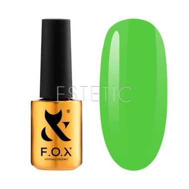 Гель-лак F.O.X Spectrum 138 lavish lime, неоновый яркий салатовый, 7 мл