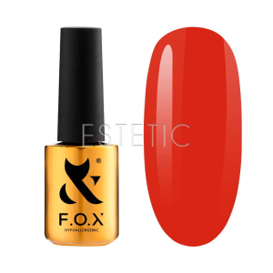 Гель-лак F.O.X Spectrum 140 fire red, неоновый яркий алый, 7 мл
