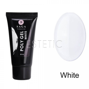 Полигель SAGA Professional POLY GEL White (белый), 30 мл