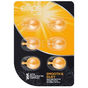 Вітаміни для волосся Ellips Hair Smooth & Shiny with PRO-KERATIN Бездоганний шовк, 6шт
