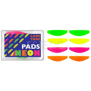 Бигуди для ламинирования ресниц Lami Yami Neon Pads силиконовые, 4 пари в уп. (S, M, L, XL)